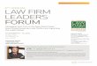 aNNual law fIRm leaDeRS FORUM · Pre-Conference workshop - $1,295 Register for both the Pre-Conference workshop AND the 2012 law firm leaders forum for only $2,995 (savings of $400)