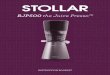 BJP500 the Juice Presso™ - Stollar · Stollar Juice Presso™ BJP500 Always ensure that the juicer is turned off and the power cord is unplugged from the power outlet before cleaning,