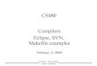 CS480 Compilers Eclipse, SVN, Makefile exampleszeus.cs.pacificu.edu/chadd/cs480s09/Lectures/EclipseEtc.pdf · CS 480 – Spring 2009 Pacific University CS480 Compilers Eclipse, SVN,