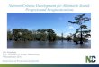 Nutrient Criteria Development for Albemarle Sound ... · Nutrient Criteria Development for Albemarle Sound: Progress and Prognostications 1 Jim Hawhee N.C. Division of Water Resources