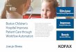 Case Study - Kofax€¦ · Case Study Boston Children’s Hospital knows that effective collaboration between departments plays an important role in the delivery of high-quality care