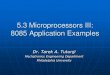 5.3 Microprocessors III: 8085 Application ExamplesExample 3: DC Motor Example: Design a mechatronics system that uses the 8085 and Pulse Width Modulation (PWM) to turn a DC Motor at