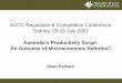 ACCC Regulation & Competition Conference Sydney, 25-26 July … Dean Parham... · Acceleration in trend multifactor productivity growth in the 1990s in OECD countries-2.0 -1.5 -1.0