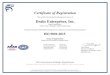 Certificate of Registration Drake Enterprises, Inc.€¦ · Drake Enterprises, Inc. 24800 Capital Blvd. Clinton Twp., Michigan, 48036, United States has been assessed by NSF-ISR and