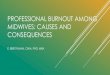 PROFESSIONAL BURNOUT AMONG MIDWIVES: CAUSES AND …...YES YES YES Patient acuity Patient SES Attend births Practice location Training of decision-makers Patient insurer Daily patient