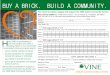 BUY A BRICK. BUILD A COMMUNITY. - VINE Faith in Action · elp VINE by participating in our brick project and make a lasting imprint in our community! Personalized bricks are a great