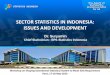 SECTOR STATISTICS IN INDONESIA: ISSUES AND DEVELOPMENT _ Session... · In Indonesia sectors statistics production is the responsibility of ministries or government institutions (not