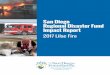 San Diego Regional Disaster Fund Impact Report...was provided for Displaced Worker grants, which also provided disaster cleanup support. The California Office of Emergency Services