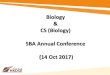 Biology CS (Biology) SBA Annual Conference (14 Oct 2017)...Chapter 2 of the SBA Teachers' Handbook. Final SBA Mark The SBA system will select the best marks and calculate the final