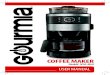 COFFEE MAKERUSING YOUR COFFEE MAKER FOR CUSTOMER SERVICE VISIT US @ GOURMIA.COM OR CALL 888.552.0033 USING COFFEE GRINDS 1. Fill the water reservoir using cold water. Fill the water