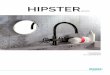 HIPSTER - iperceramica.it · HIPSTER bocca girevole L.130 foro di installazione Ø35 mm. 2x tubi alimentazione flessibili G.3/8” 1x scarico da G.5/4” con comando a pressione swivel