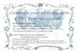 Celebrate your birthday with a TNT Gymnastics party!… · Celebrate your birthday with a TNT Gymnastics party! Party Plan includes: *60 minutes of gym time with a coach *30 minutes