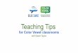 Teaching Tips - Blue Canoe · 1/1/2020  · or brainstorm words with the same rhythm pattern. Learning benefits of brainstorming sounds Exercises aural recall (in a world so full