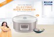 KENT RO Systems - Water Purifiers & Home Appliances...USING KENT ELECTRIC RICE COOKER 2. 3. 5. 6. 8. 9. Remove any stickers that may prevent unit operation. Check the unit for damage