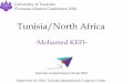 Tunisia/North Africa · -Mohamed KEFI-University of Tsukuba Tunisia Alumni Association (UTTAA) "2015-2016" Dr. Mohamed KEFI Assistant Professor ... 1st June 2016 . Activities 2015