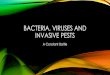 Bacteria, Viruses and Invasive Pests•99.9% of bacteria killed •Reduce, not eliminate, germs to a level that is unlikely to cause disease Disinfecting •99.99% of viruses killed