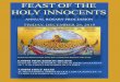 FEAST OF THE HOLY INNOCENTS ANNUAL ROSARY … · most reverend jaime soto will guide the rosary and mass. 6:oopm procession begins steps of the cathedral of the blessed sacrament