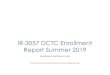 IR-3057 DCTC Enrollment Report Summer 2019 · IR-3057 DCTC 10th Day Report Fall 2019 Applications 1 IR-3057 DCTC 10th Day Report Fall 2019 Enrollment and Quick Facts Due to size constraints