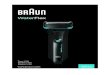 WaterFlex - Braun · 2016. 2. 3. · To trim sideburns, moustache or beard, slide the long hair trimmer (4) upwards. Tips for the perfect dry shave For best shaving results, Braun