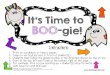 It’s Time to BOO gie! Time to BOO-gie!.pdfBOO-gie! Instructions: 1. Print on cardstock or heavy paper. 2. Tape on vertical service in front of student(s). 3. Students must follow