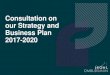 Consultation on our Strategy and Business Plan · 3. Our business plan –what we will do; and 4. Consultation questions. Responding the consultation We are seeking feedback from