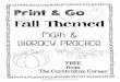 Print & Go Fall Themed - The Curriculum Corner...red blue black yellow green brown orange purple © Color the Apples ... fox spider pie apple pumpkin leaf fox spider pie leaf fox spider