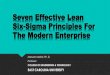 Seven Effective Lean Six-Sigma Principles For The Modern ... Effective … · Seven Effective Lean Six-Sigma Principles For The Modern Enterprise Merwan Mehta, Ph. D. Professor COLLEGE