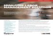 HIGHJUMP LABOR MANAGEMENT SOLUTION · Personal time, fatigue, and delay allowance Role-based security Real-time assignment goals and employee performance feedback Performance, KVI,