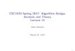 CSC2420 Spring 2017: Algorithm Design, Analysis and Theory ...bor/2420s17/L11.pdf · MapReduce models and algorithms. This is a topic of current interest, both in terms of its current