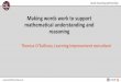 Making words work to support mathematical understanding ... · Leeds learning partnership Aims of the mathematics curriculum become fluent in the fundamentals of mathematics - develop