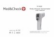Med&Check Temassız Infrared Termometre USER MANUAL-ENG.pdf · This product is handheld but non-touched infrared body thermometer. There are two measurement modes: body temperature