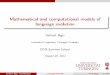 Mathematical and computational models of language evolutiongjaeger/lehre/ss13/languageEvolution/dgfs05.pdfThe expected number of o spring of an individual (i.e., its tness in the Darwinian
