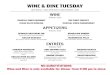 WINE & DINE TUESDAY - Rosie's Italian Grille...Wine and Dine is only available for dinner from 3:00 pm to close. HAPPY HOUR Everyday from 3:00pm until 6:00pm Appetizers Baby Lamb Chops