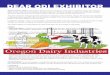 DEAR ODI EXHIBITOR - Oregon Dairy Industries · poster at the suite. • ODI Sponsorship See the Membership and Sponsorship Information online. There are 5 levels of sponsorship available