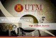 Writing and Publishing in - UTeM OPEN JOURNAL SYSTEM Writing and Publishing in High Impact Journal 