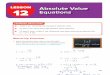 Absolute Value 12 Equations - MR. PUNPANICHGULmrpunpanichgulmath.weebly.com/.../a1_m2_l12_notes.pdf · 357 LEARNING OBJECTIVES Today I am: reviewing the meaning of absolute value