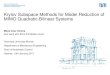 Krylov Subspace Methods for Model Reduction of MIMO …mediatum.ub.tum.de/doc/1344241/816308.pdf · 2020. 2. 19. · Krylov Subspace Methods for Model Reduction of MIMO Quadratic-Bilinear