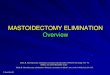 MASTOIDECTOMY ELIMINATION Overvie · Mastoidectomy ablation using a flap to underlay the closure site and obliterate the cavity. A flap may not have sufficient bulk for the latter;