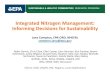 Integrated Nitrogen Management: Informing Decisions for ...€¦ · Integrated Nitrogen Management: Informing Decisions for Sustainability Jana Compton, EPA‐ORD, NHEERL compton.jana@epa.gov