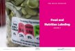 Food and Nutrition Labeling · PAI Healthy ating Pack Lesson : Food and Nutrition Labeling Taking a look at: Energy, Kilojoules & Calories • Kilojoules and calories are two ways