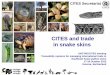 CITES and trade in snake skins...3 Snakes in CITES Appendix II • Export, re-export and import of live and dead snakes, and their parts and derivatives, are regulated and traced through