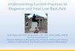 Understanding Current Practices to Diagnose and Treat Low Back Pain · 2 days ago · Understanding Current Practices to Diagnose and Treat Low Back Pain Yusef Sayeed MD, MPH, MEng,