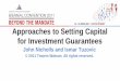 Approaches to Setting Capital for Investment Guarantees...APRA’s review of capital standards • Proposal for variable annuities – Capital = E x Capital (Best Efforts) + (1-E)