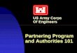 2004 APPL: Partnering Program and Authorities 101 · Partnership Definition A partnership IS: A written agreement between the parties. Mutual interest in, mutual benefits from, or