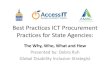 Best Practices ICT Procurement Practices for State Agenciesaccessit.gatech.edu/wiki/...Procurement_Practices.pdf · G3ict to organize disabilities & awareness for organizations. Market