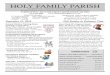 HOLY FAMILY PARISH - Parishes Online ... Pat Montgomery 1C John Lyons 1C Rhonda Koenig 1C Jenny Fishbaugh