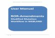 User Manual ROR-Amendments Mutation Manual ROR-Amendments Mutation...¢  2 Index Item No. Item Description
