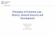 Principles of Common Law - History, General Sources and ...0e0ff65d-6af3-4a1c... · 2. Introduction 3. Common Law Tradition and Historical Development 4. Common Law v Civil Law 5