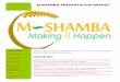 M-SHAMBA PRESENTATION REPORT · 2013. 9. 30. · support system An Interactive Voice Response (IVR) that will target illiterate farmers is currently under development The m-shamba