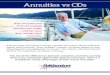 Annuities vs CDsBoth annuities and CDs are savings vehicles with better interest rates than regular bank accounts. Once reviewed, however, annuities appear to have advantages for knowledgeable